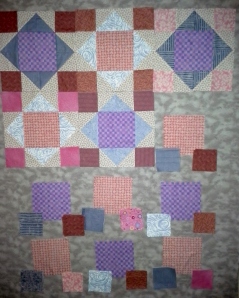 Early work on Queen's Crown baby quilt