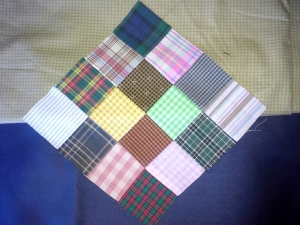 Sixteen Patch with Auditioned Background Fabrics