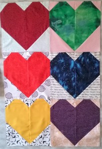 Rainbow Hearts for Orlando Modern Quilt Guild